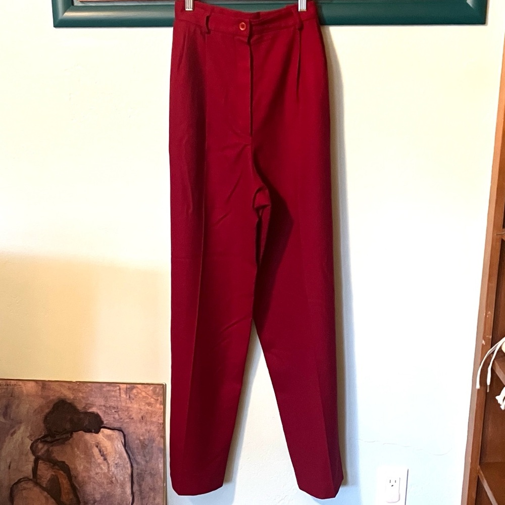 Vintage Pendleton Cranberry Wool Trousers 12